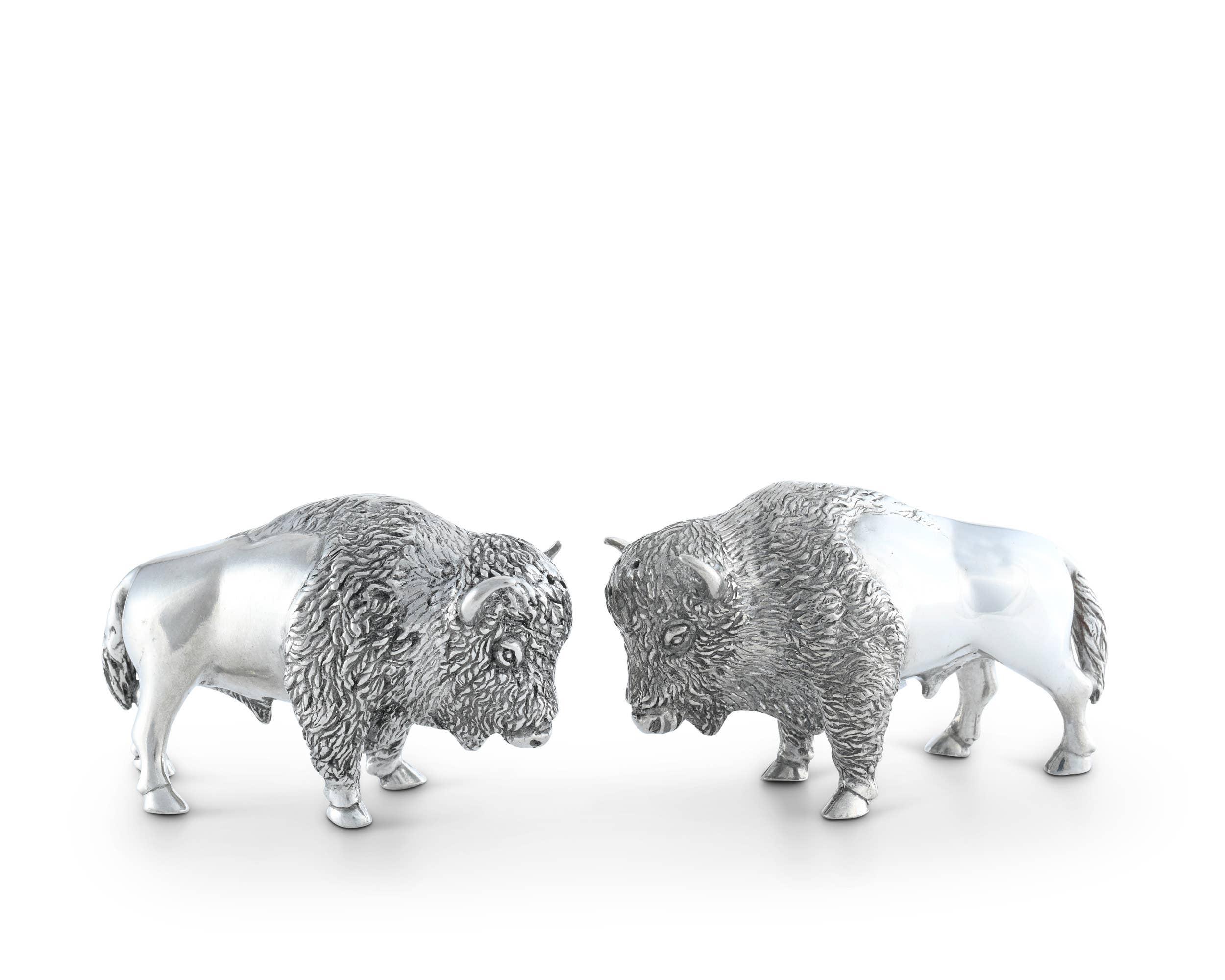 Pewter Bison Salt &amp; Pepper Set