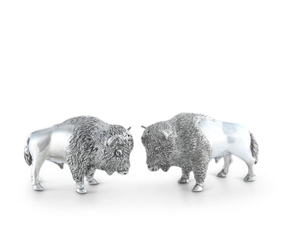 Pewter Bison Salt &amp; Pepper Set