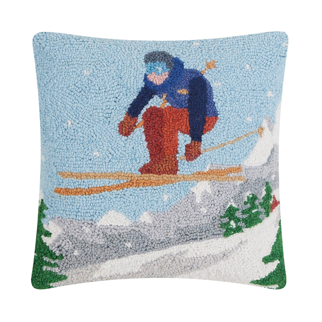 Downhill Skier Hook Pillow