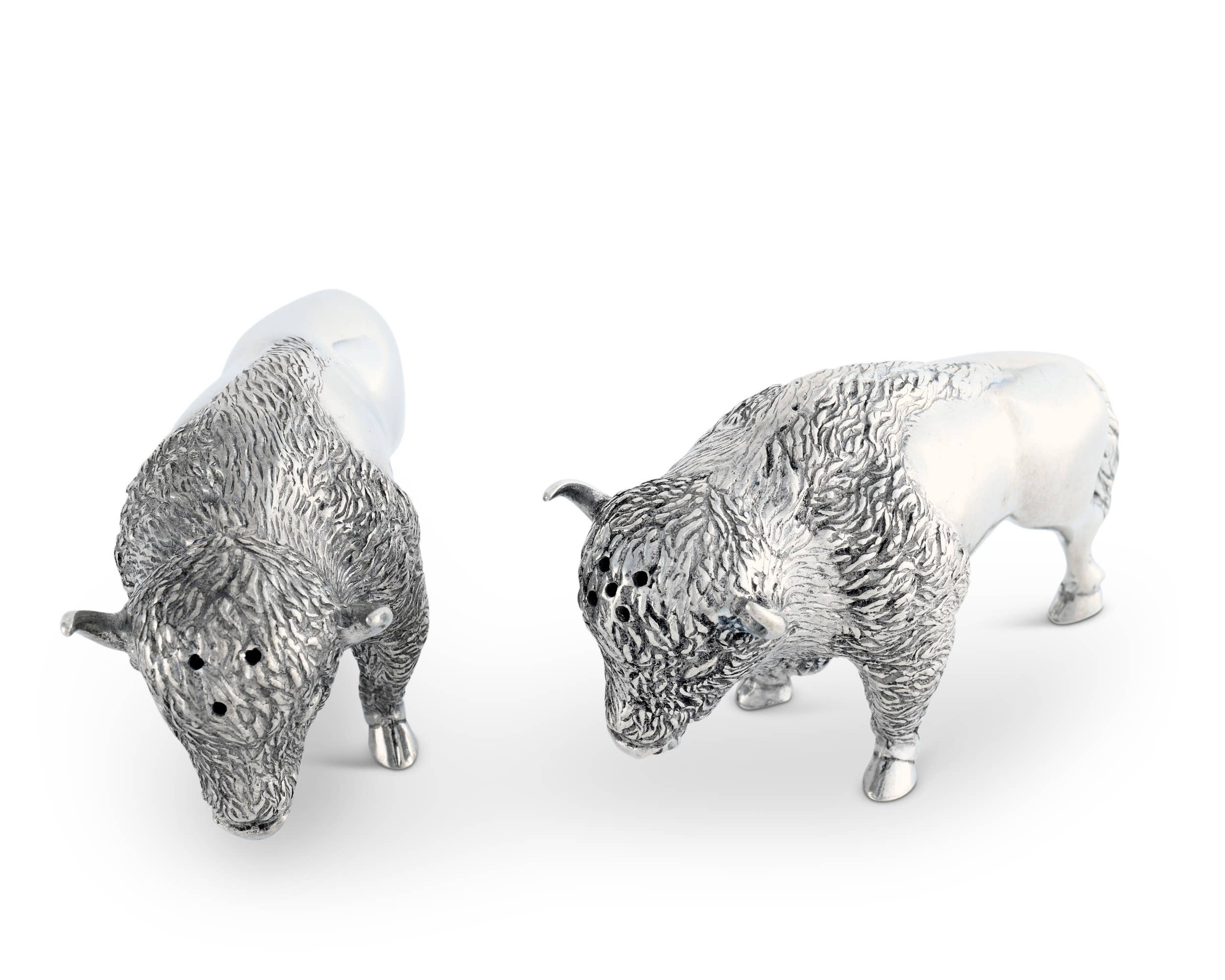 Pewter Bison Salt &amp; Pepper Set