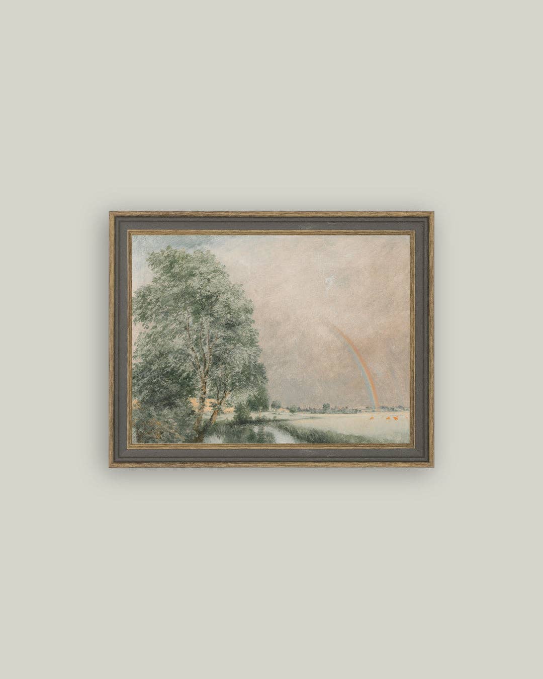 The Rainbow Framed Antique Art: 15x11