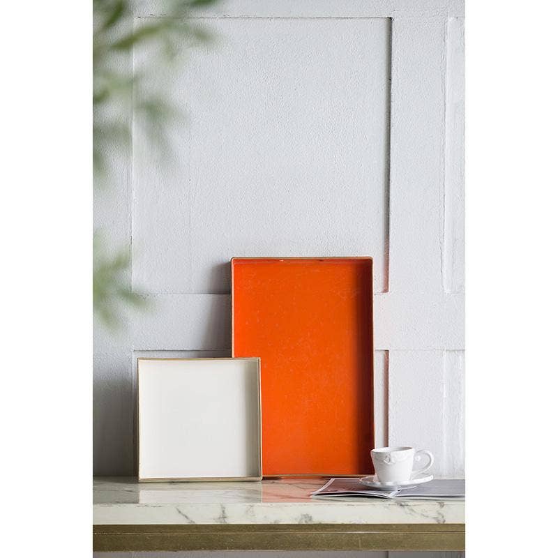 Mimosa Rectangle Tray,Orange