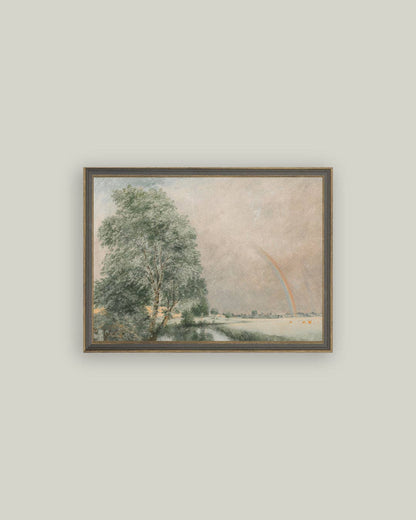 The Rainbow Framed Antique Art: 15x11