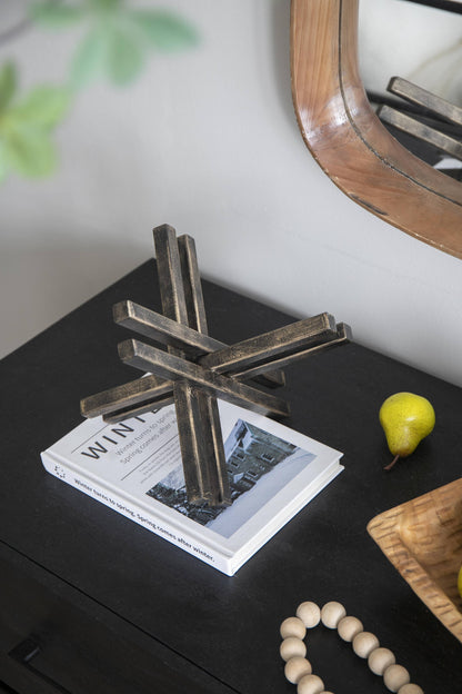 Modern Geometric Iron Sculpture