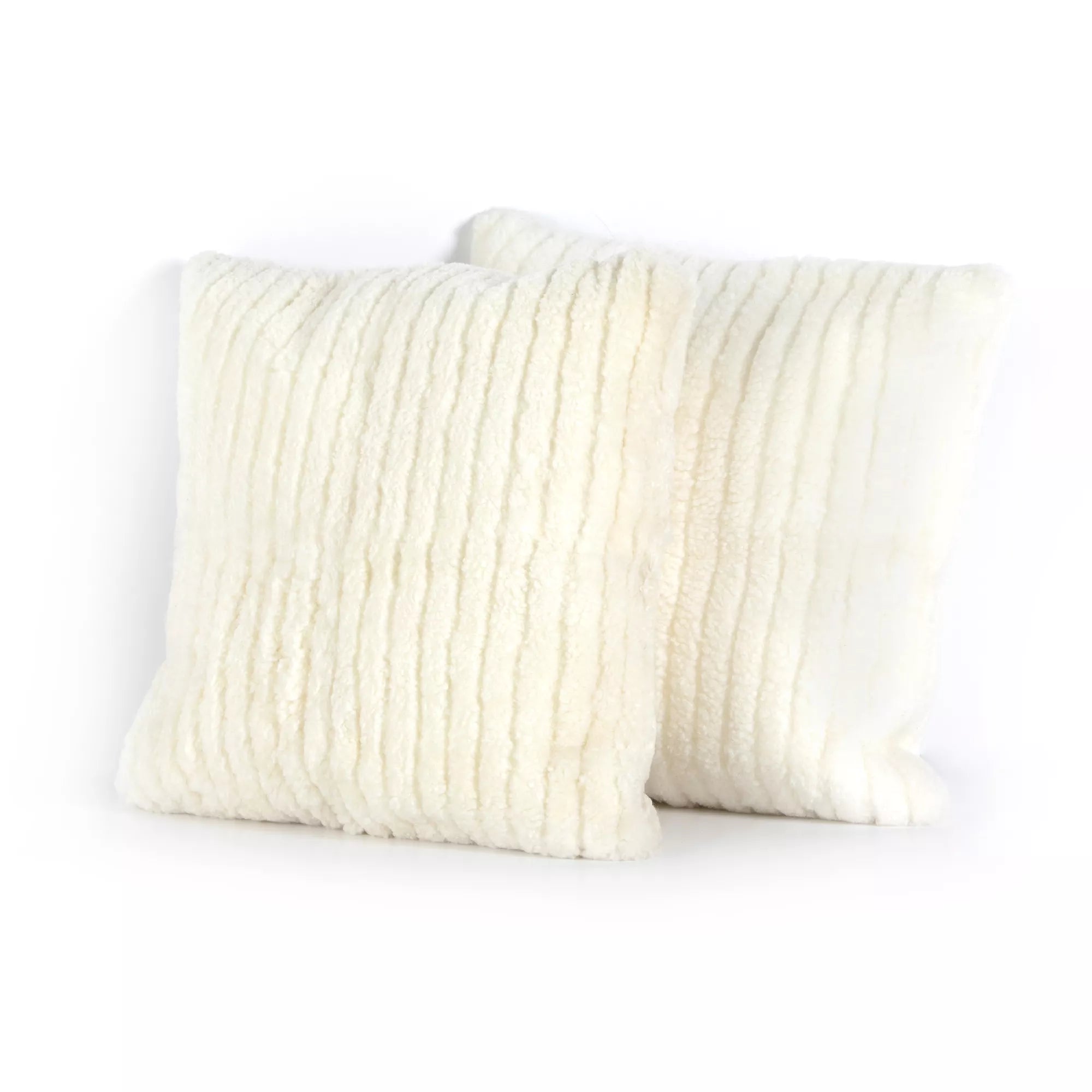 Mateo Banded Sheepskin Throw Pillow