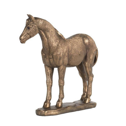 Rustic Polyresin Standing Horse Statue