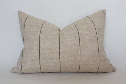 Evans Neutral Striped Throw Pillow
