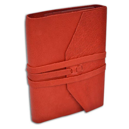 Leather Wrap Journal - Red