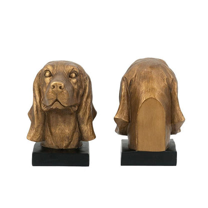 Dog Head Bookends