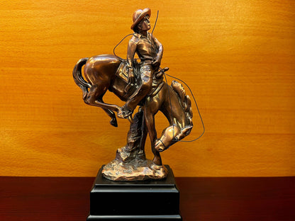 Cowboy on Horse Sculpture