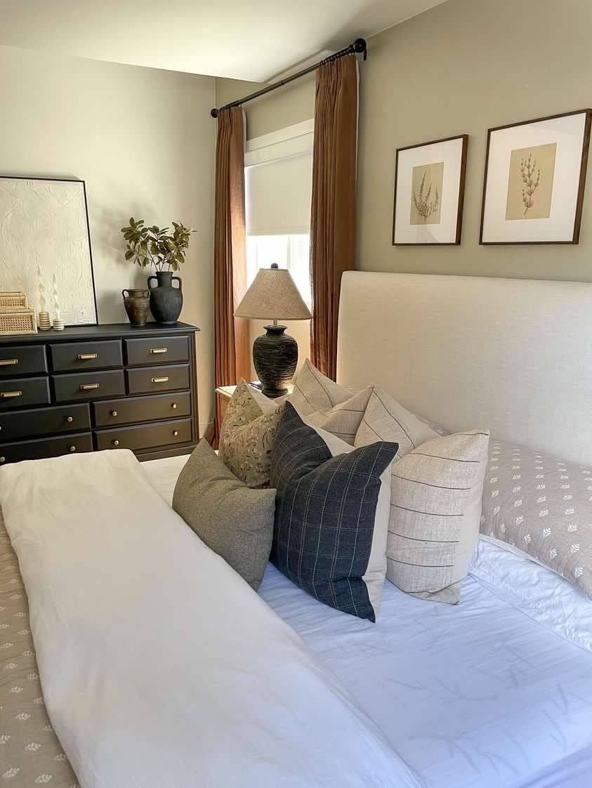 Evans Neutral Striped Throw Pillow