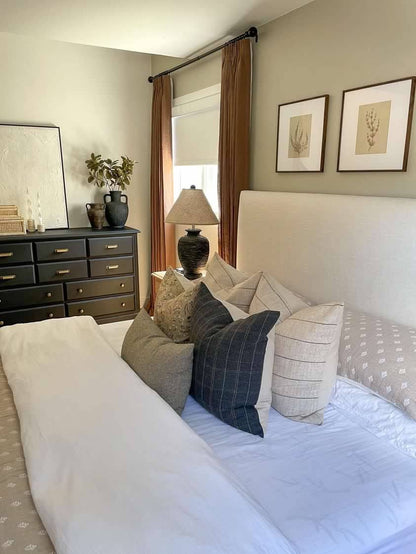 Evans Neutral Striped Throw Pillow