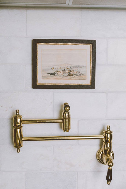 Field Of Horses Framed Antique Art