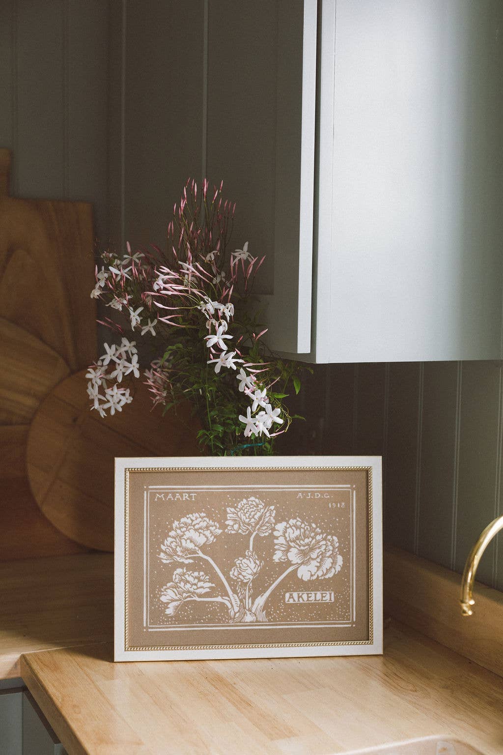 Maart Blossoms Framed Antique Art