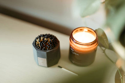 Concrete Match Holder – Modern Design with 2-Inch Safety Matches: All Black