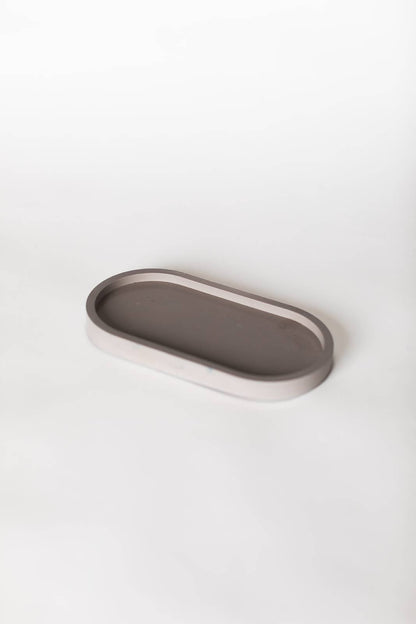 Concrete Candle Tray – Colored Base for Candle Display &amp; Styling: Gray