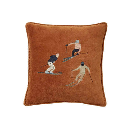 Apres Ski Camel Throw Pillow