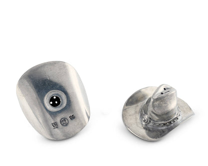 Pewter Cowboy Hat Salt &amp; Pepper Set