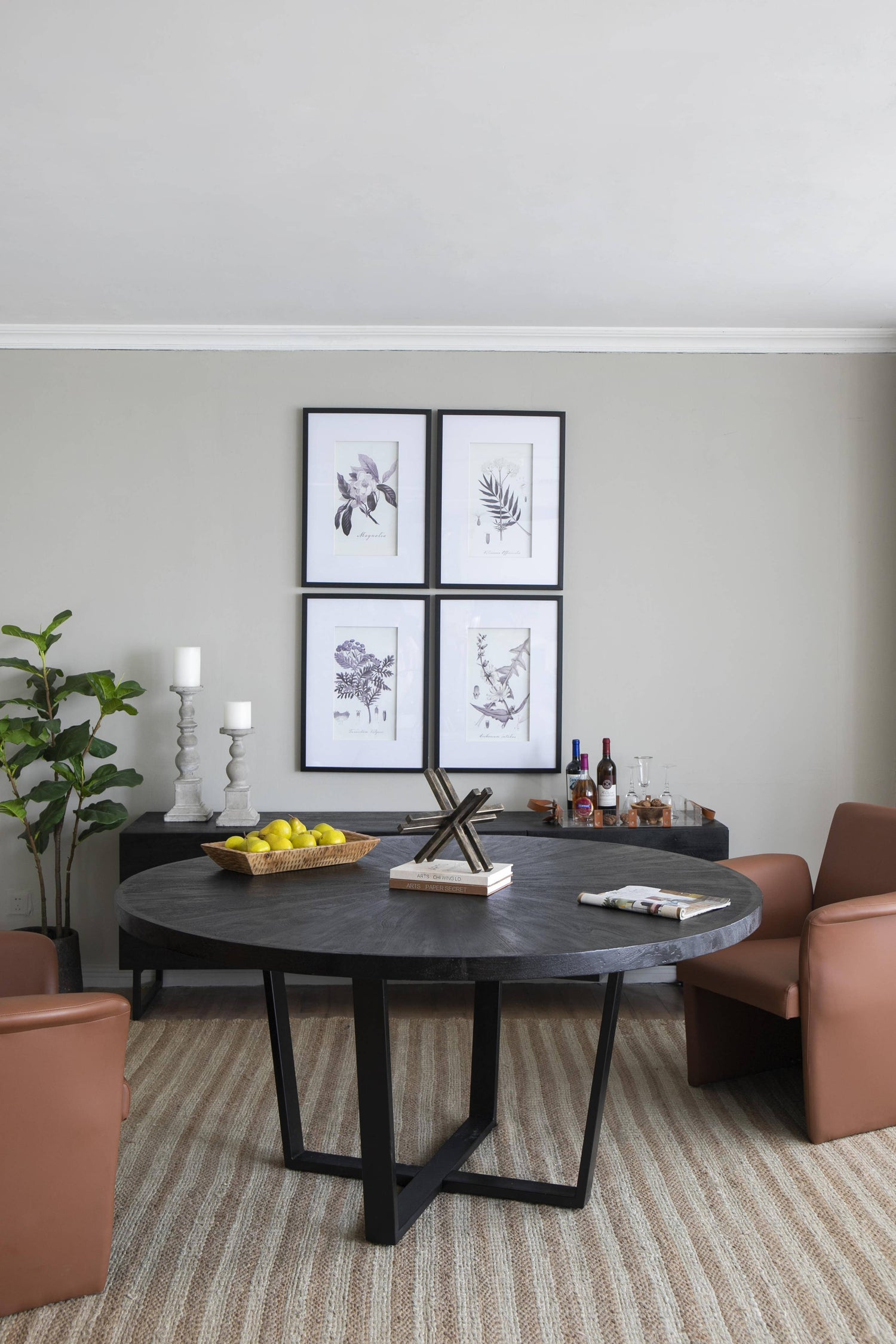 Modern Geometric Iron Sculpture