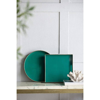 Mimosa Square Tray,Turquoise