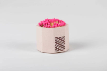 Concrete Match Holder – Modern Design with 2-Inch Safety Matches: All Black