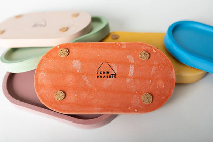 Concrete Candle Tray – Colored Base for Candle Display &amp; Styling: Navy