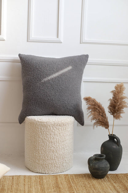 Baldwin Wool Pillow - Brown Boucle