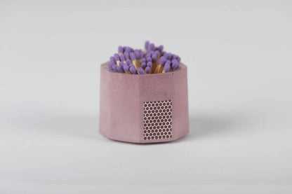 Concrete Match Holder – Modern Design with 2-Inch Safety Matches: All Black