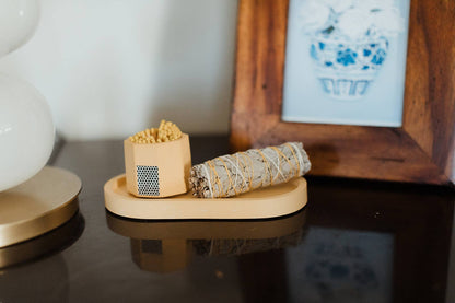 Concrete Candle Tray – Colored Base for Candle Display &amp; Styling: Navy
