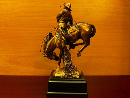 Cowboy on Horse Sculpture