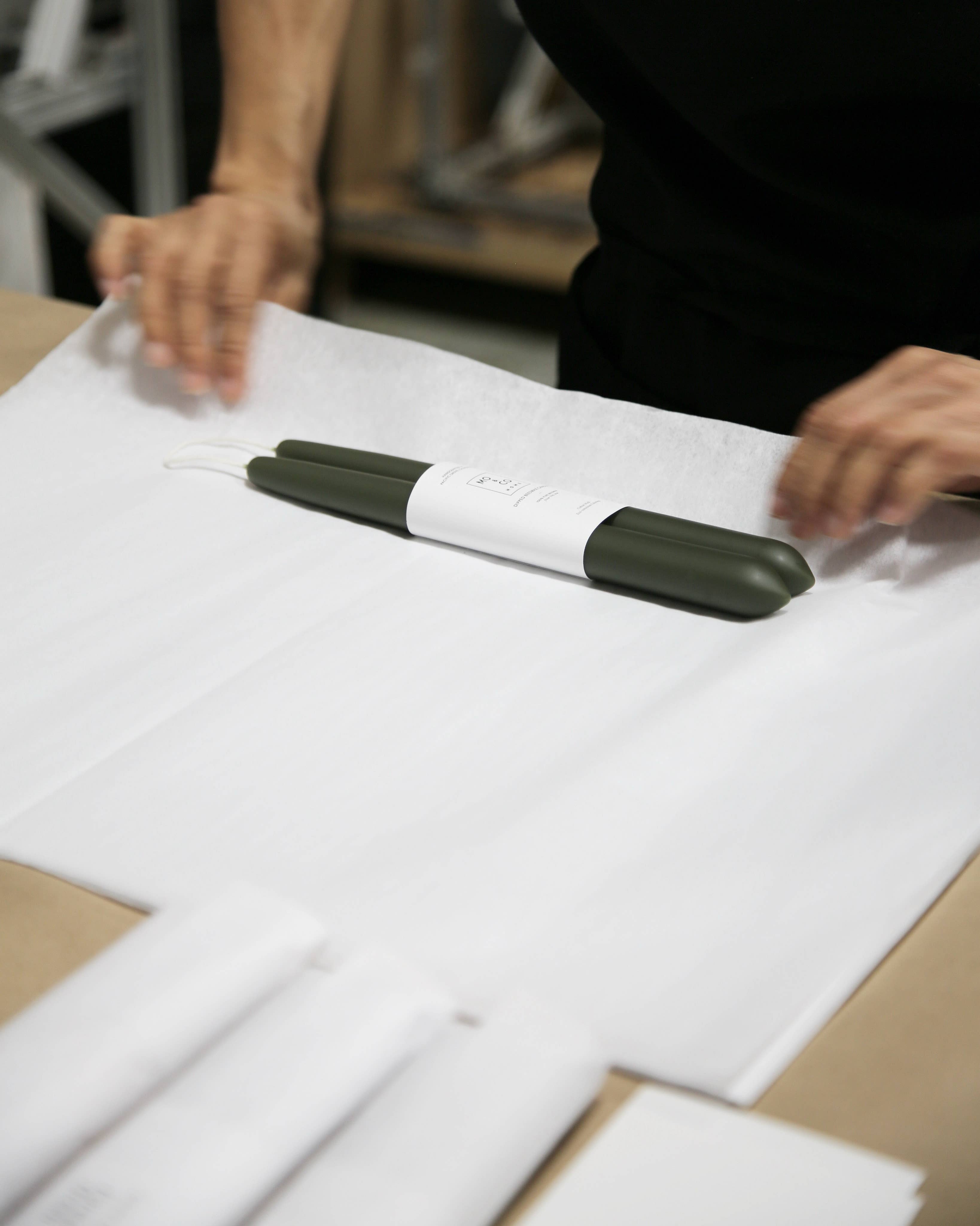 Forest Green Taper Candles 10 Inch