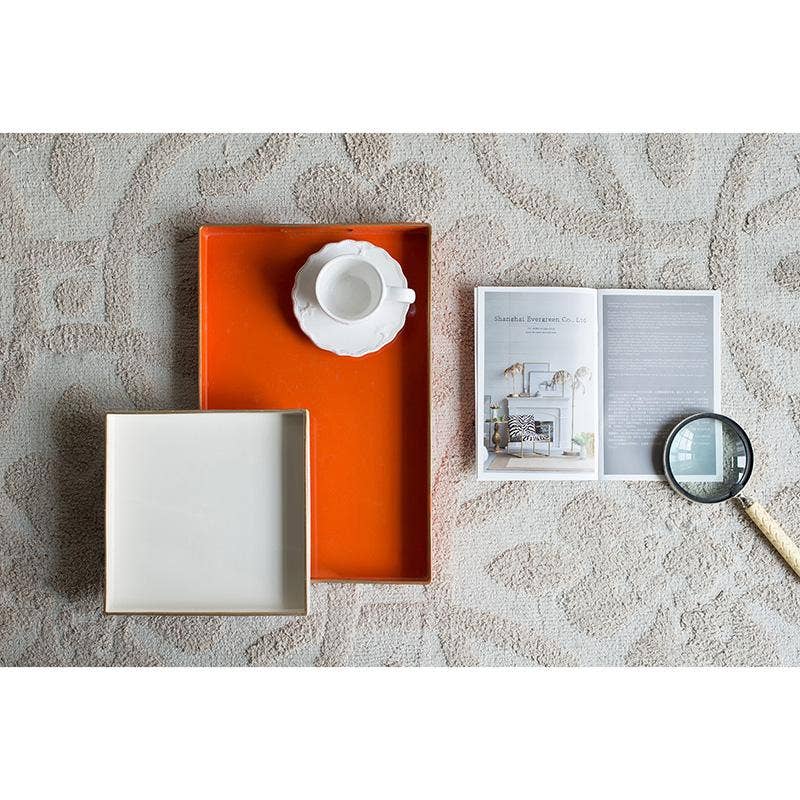 Mimosa Rectangle Tray,Orange