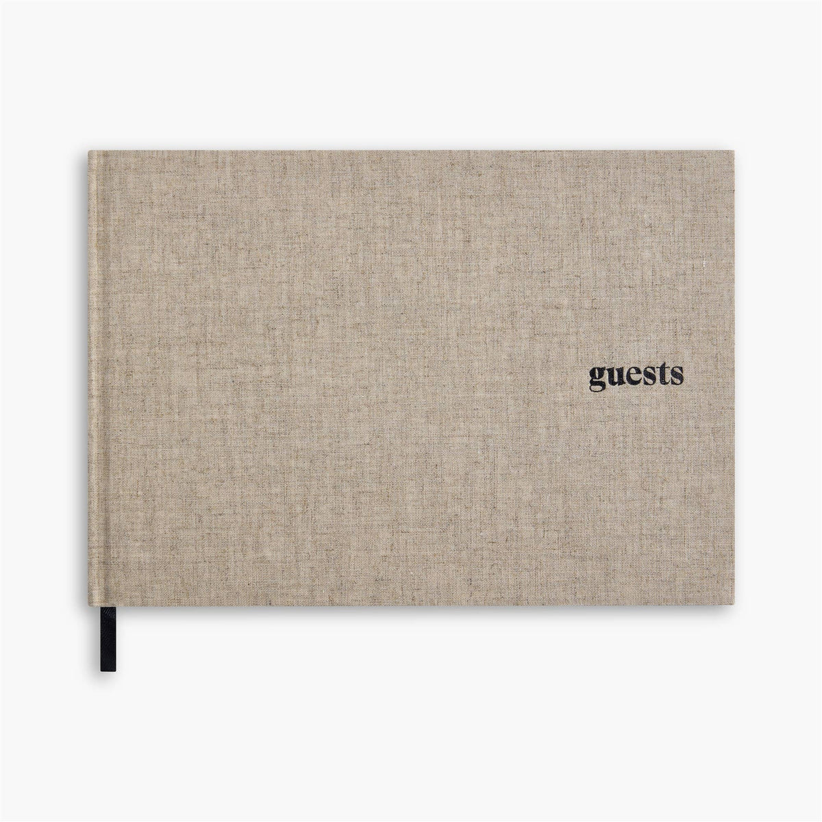 Taupe Linen Guestbook