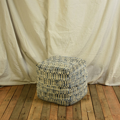 Strauss Ogee Pattern Pouf