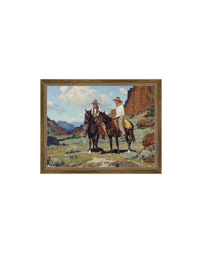 Wyoming Cattlemen Framed Antique Art