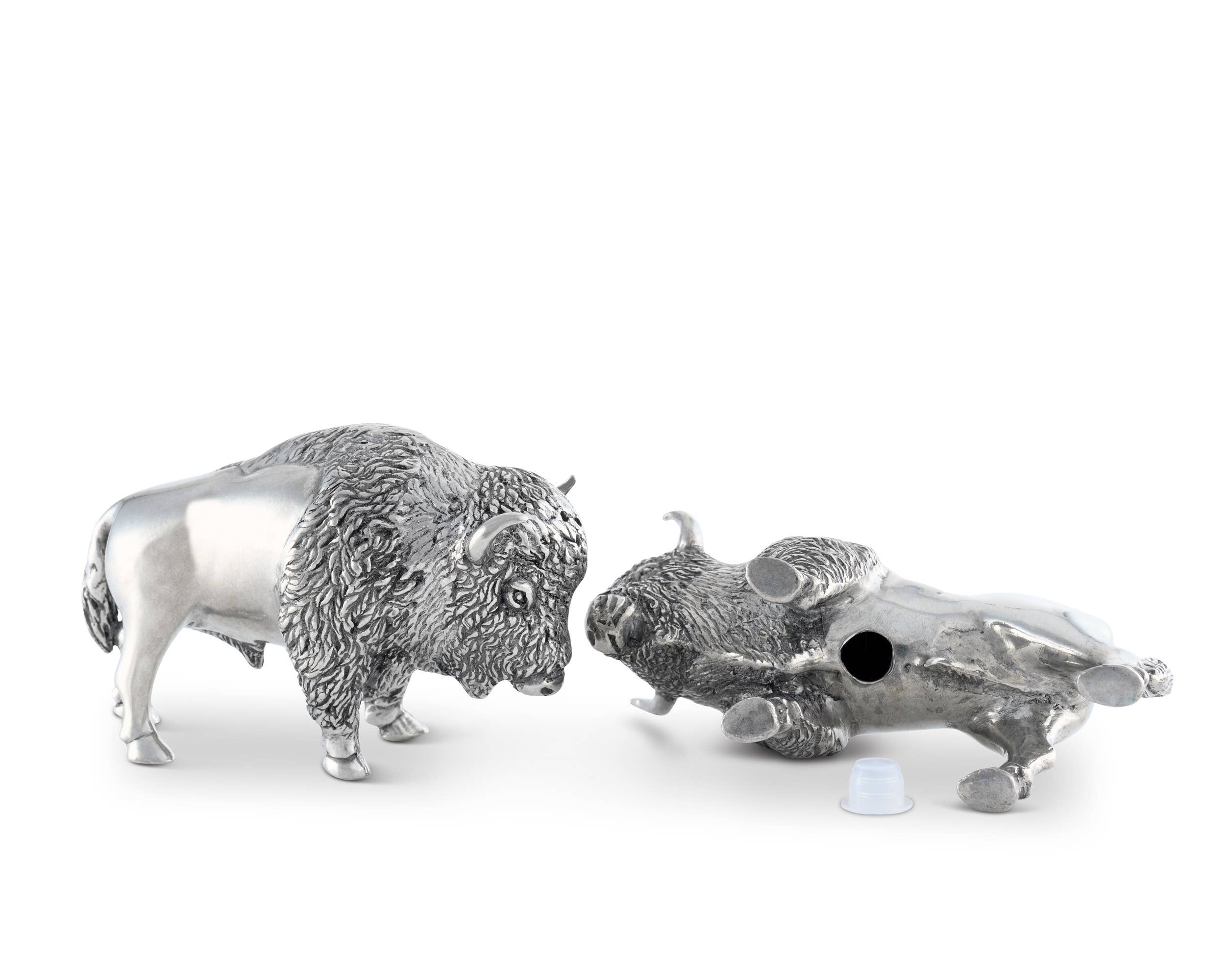 Pewter Bison Salt &amp; Pepper Set