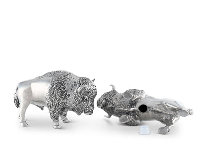 Pewter Bison Salt &amp; Pepper Set