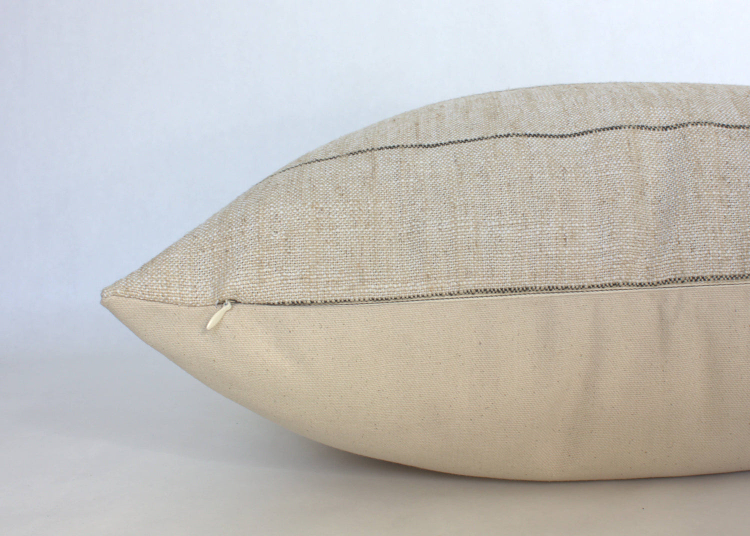 Evans Neutral Striped Throw Pillow