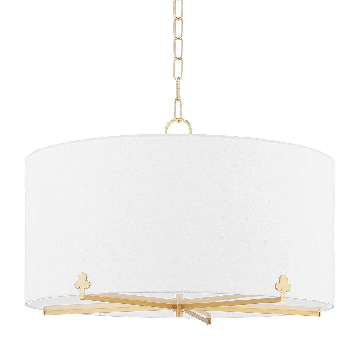 Darlene 5 Light Pendant in Aged Brass