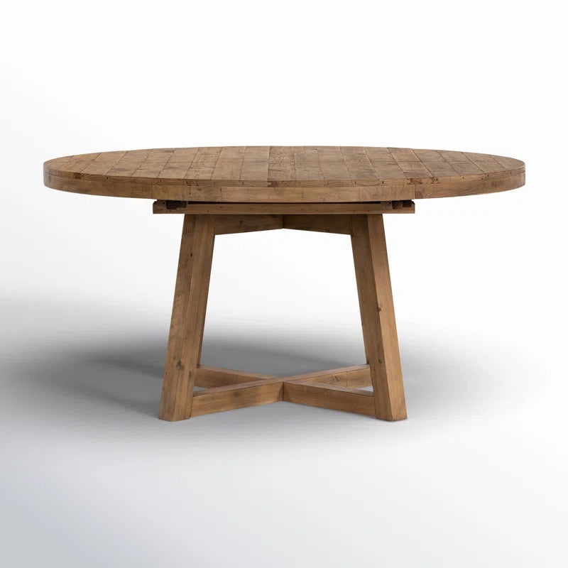 Eberwin Round Pine Wood Dining Table