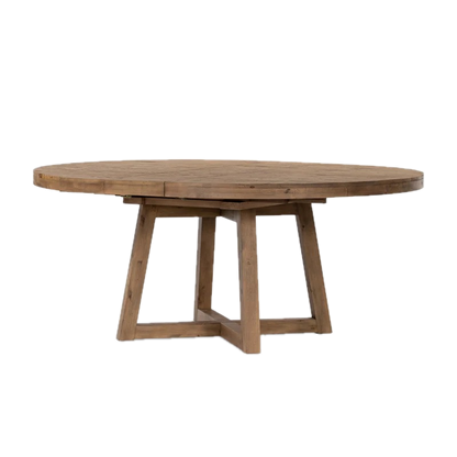 Eberwin Round Pine Wood Dining Table