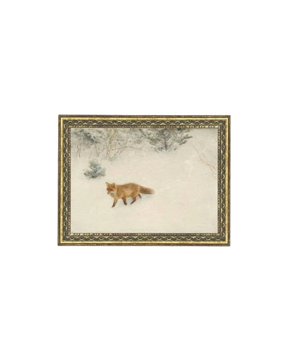 Fox In Winter Framed Art
