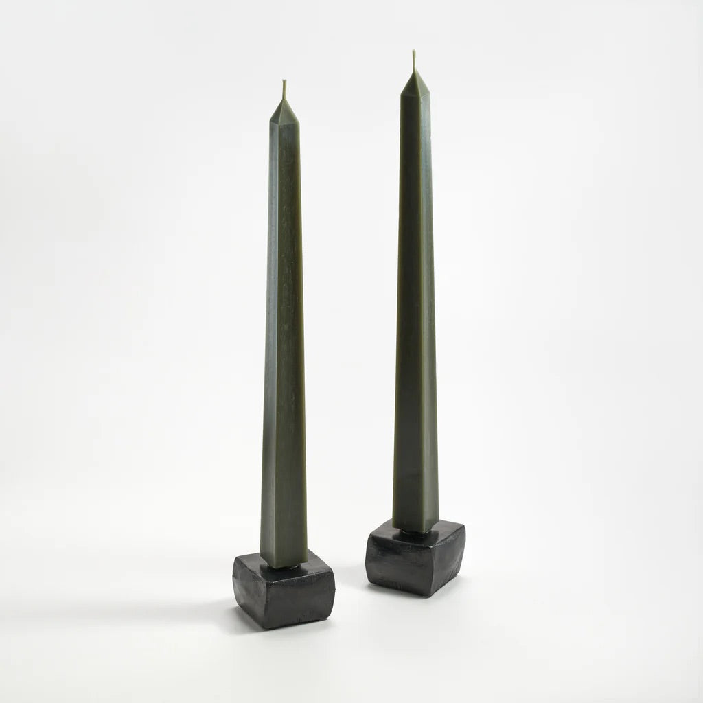 Square Taper Candles Berry