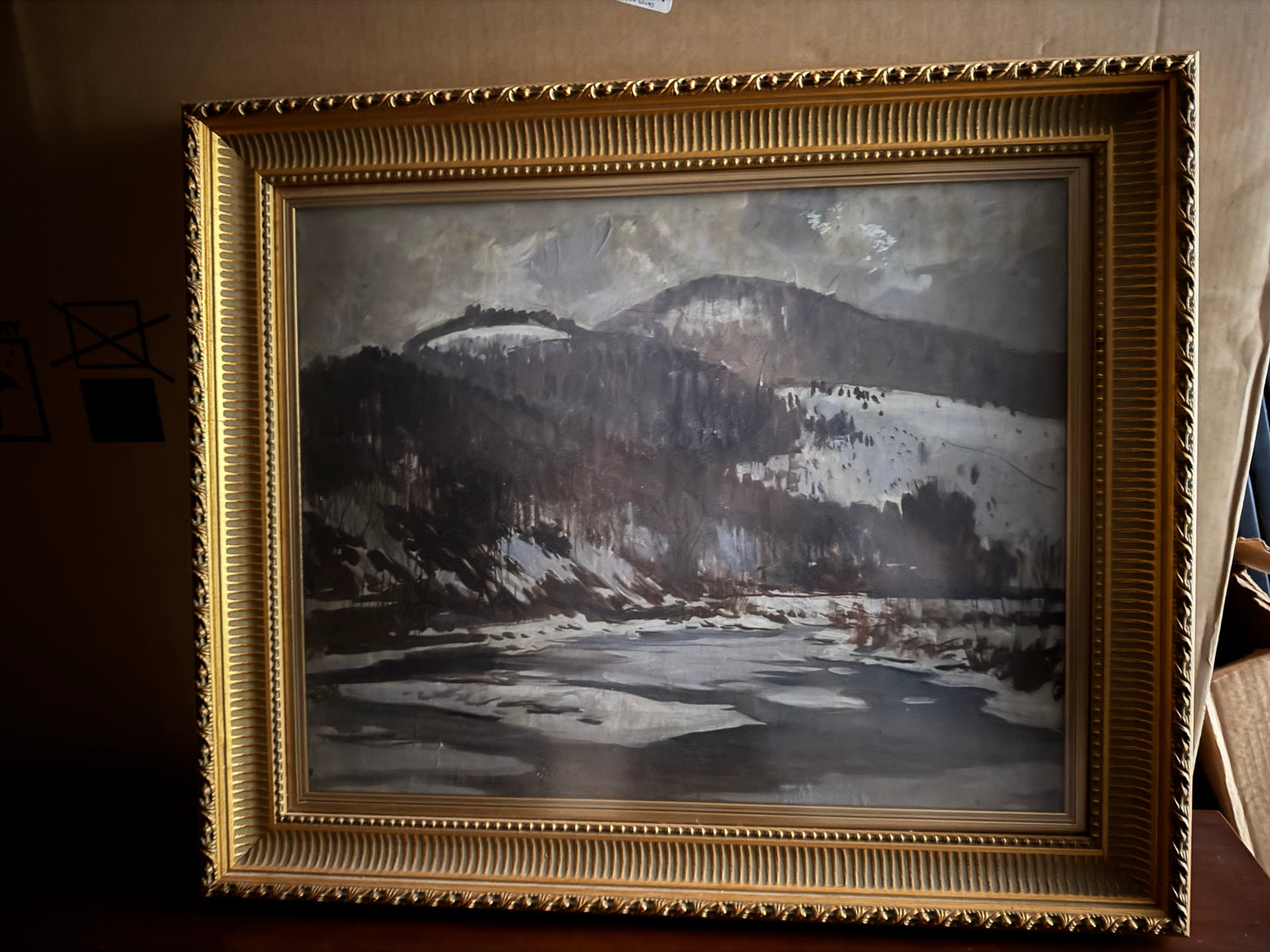Snowy Mountain Painting