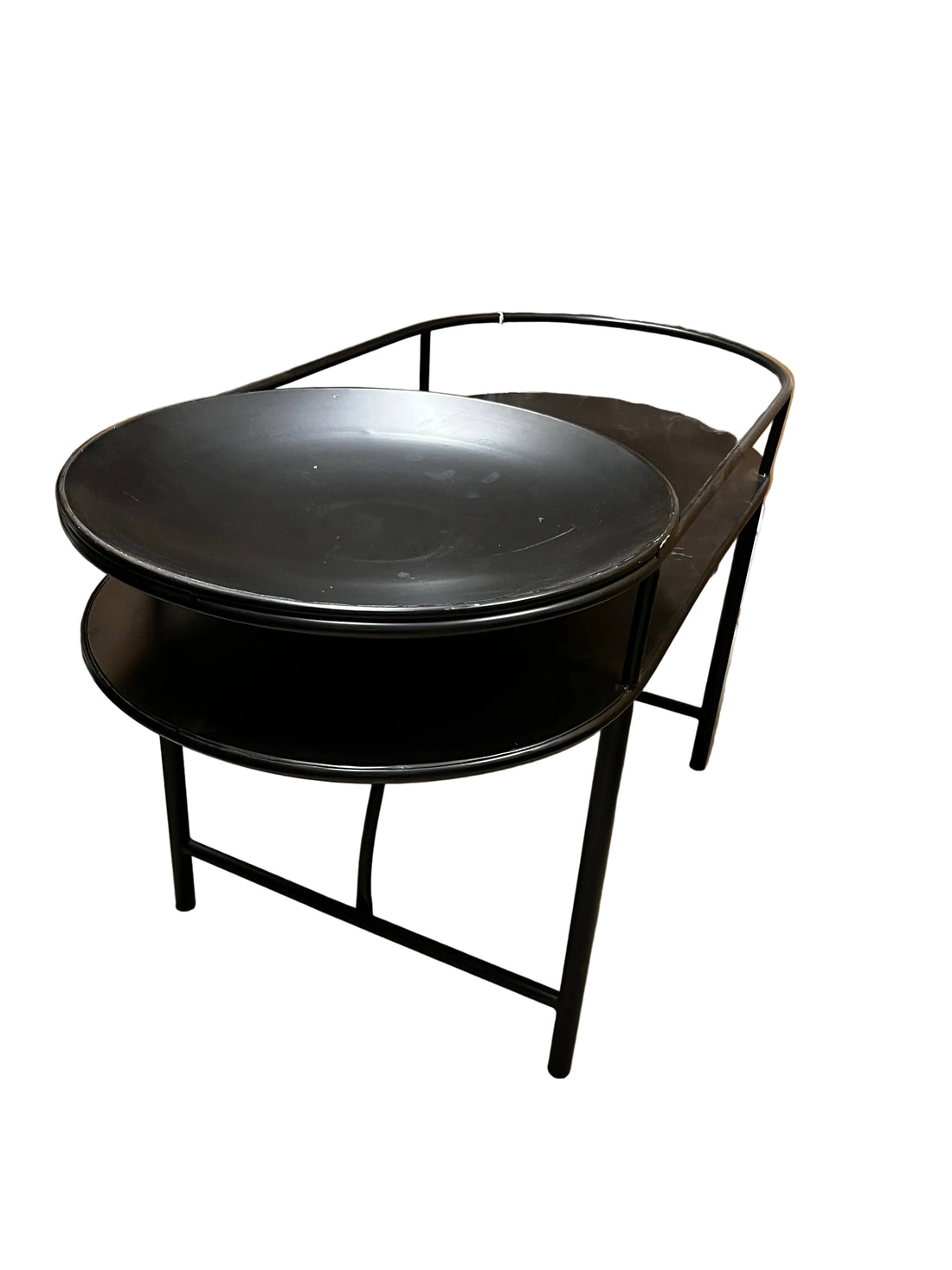 Modern Metal 2-Tier Accent Table