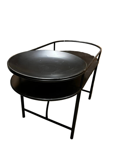 Modern Metal 2-Tier Accent Table