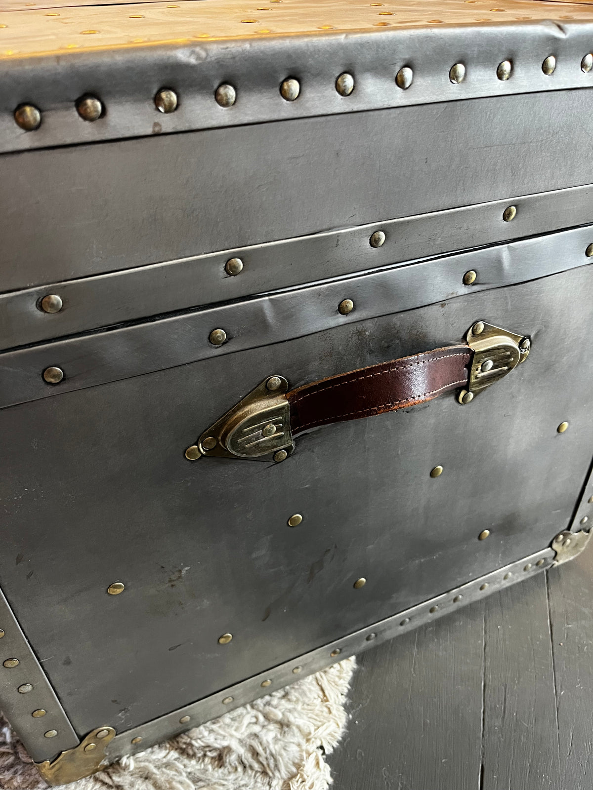 Vintage Industrial Steamer Trunk