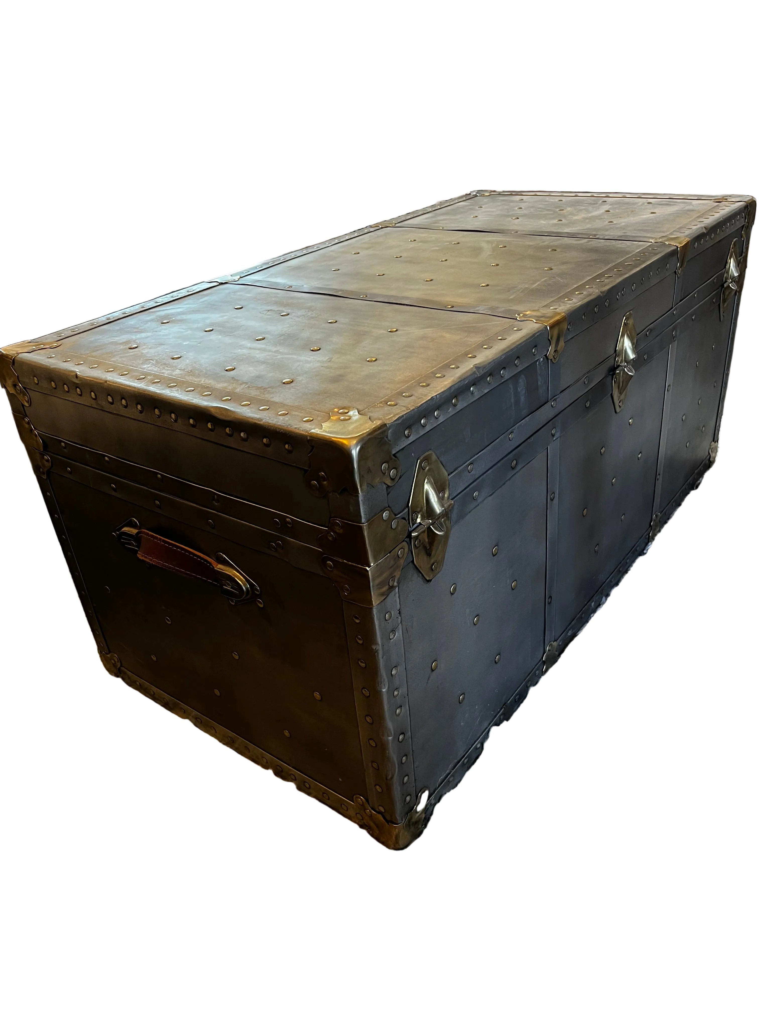 Vintage Industrial Steamer Trunk