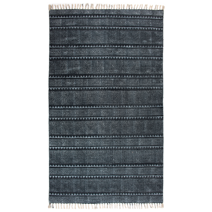 Indigo Block Print Area Rug