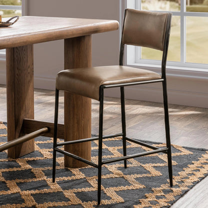 Kayne Leather Counter Stool